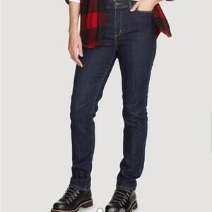 Eddie Bauer Dark Blue Fleece Lined High Rise Jeans Size 18T